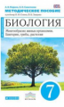 Сонин. Биология. 7 кл. Бактерии, грибы, растения. Методика.  (Синий) ВЕРТИКАЛЬ. (ФГОС)