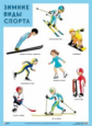 Плакат. Зимние виды спорта. (50х70)