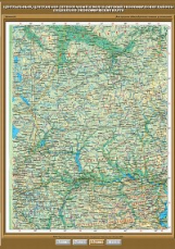 Центральный, Центрально-черноземный и Волго-Вятский экономические районы. Соц.-экономическая карта.