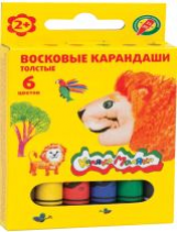 Набор воск. каранд. толстые Каляка-Маляка 6 цв. круглые 3+
