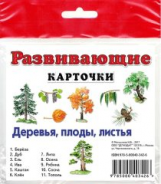 Развивающие карточки. Деревья, плоды, листья.