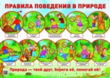 Дем. плакат. Правила поведения в природе.